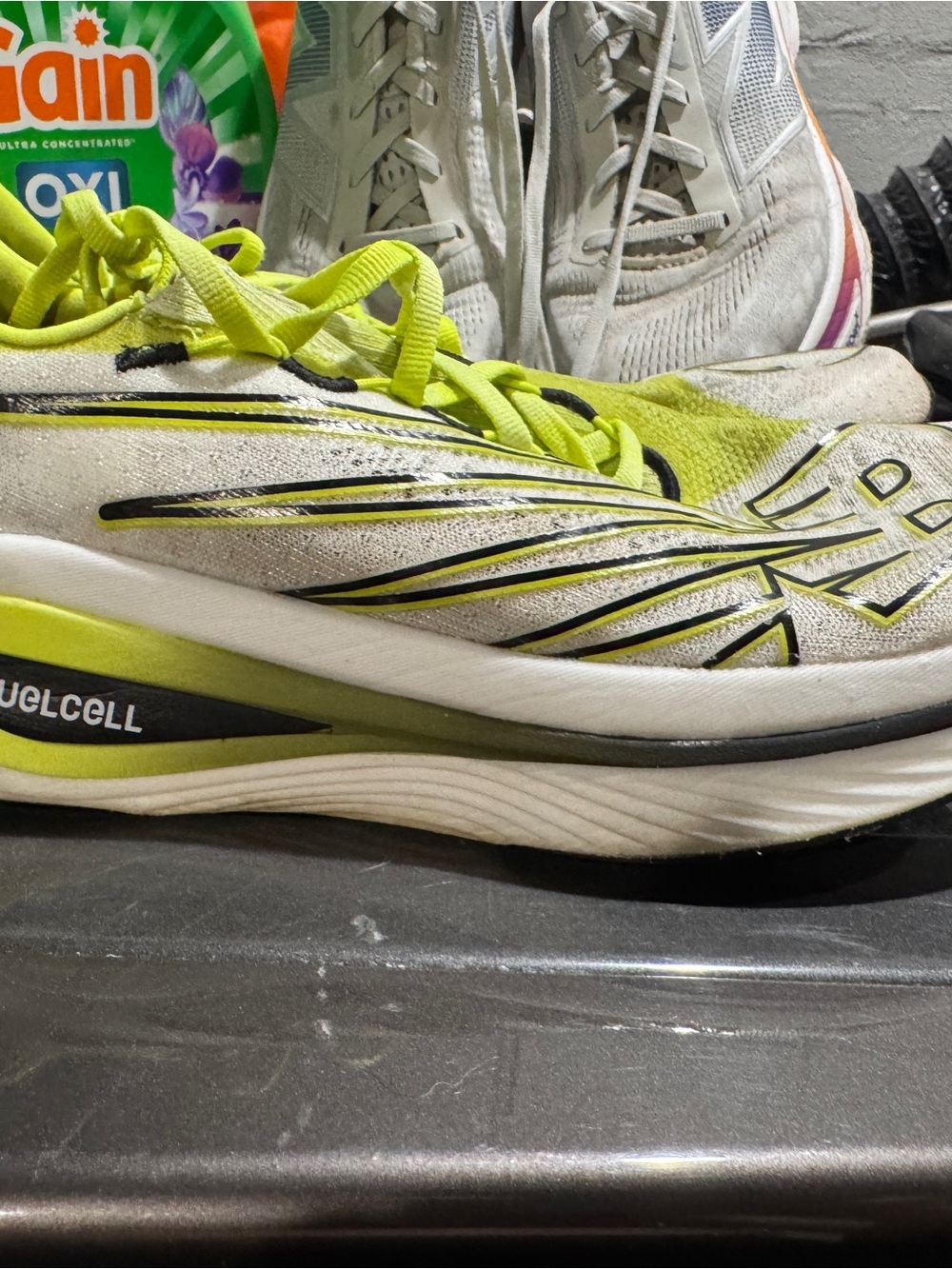 New balance elite women’s Neon Yellow & White Running Shoe